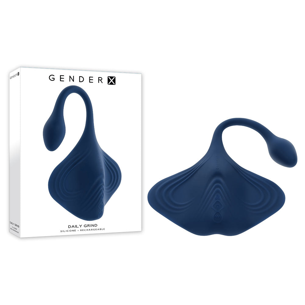 Gender X DAILY GRIND - Blue USB Rechargeable Grinding Pad with Anal Plug - Just for you desires