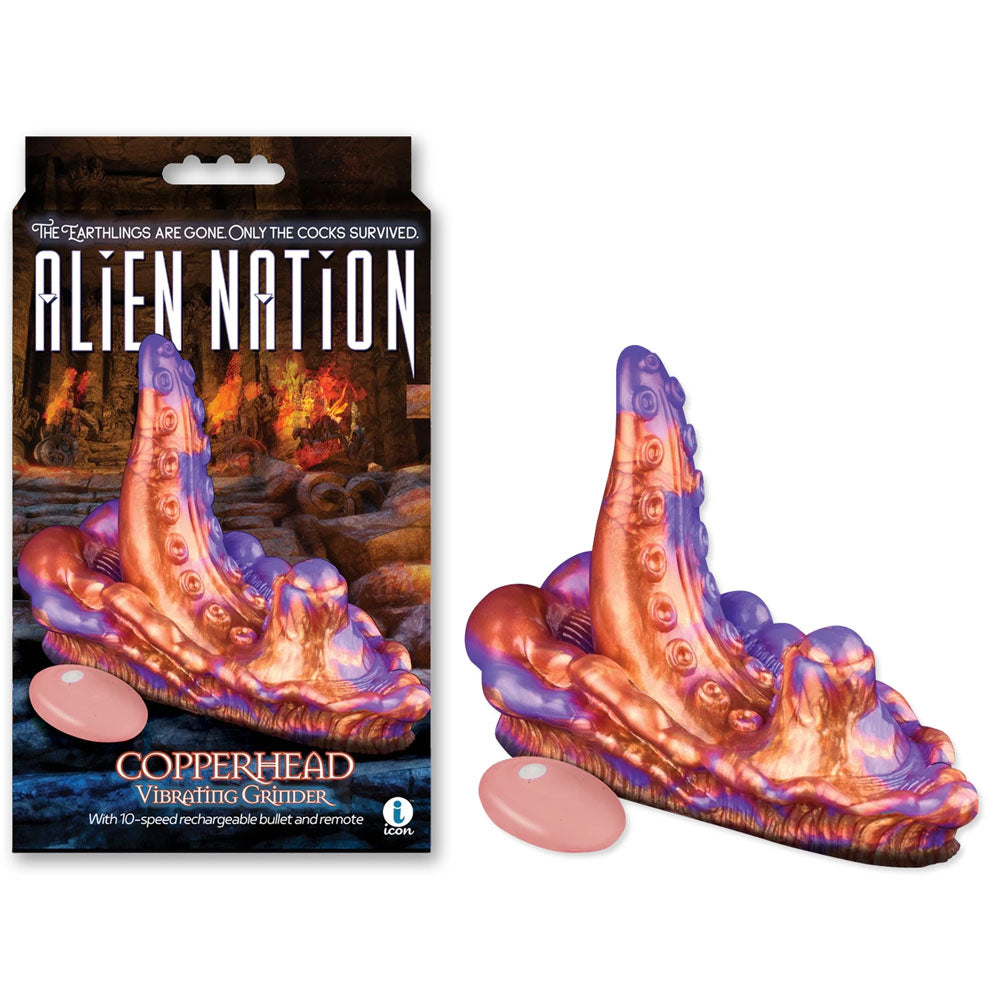 Alien Nation - Copperhead - Coloured USB Rechargeable Vibrating Fantasy Grinder Pad with Remote - Just for you desires