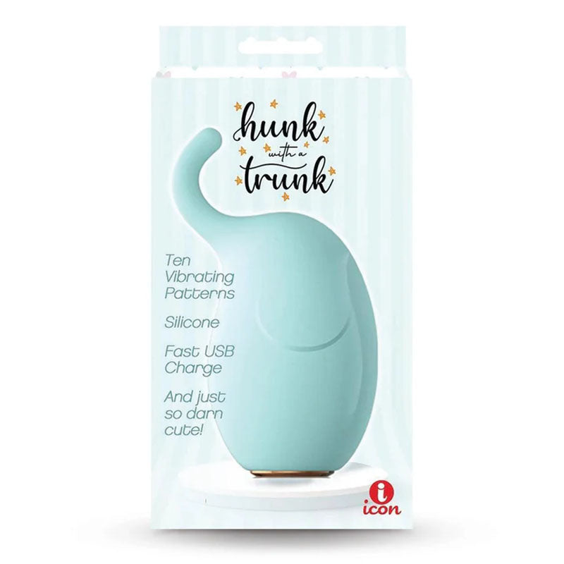 Buzzy Buddy, Hunk With A Trunk - Aqua - Aqua USB Rechargeable Stimulator - Just for you desires
