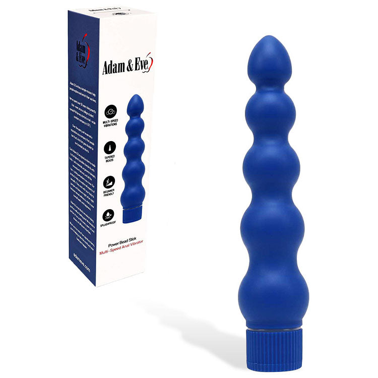 Adam & Eve POWER BEAD STICK - Blue 19 cm Vibrator - Just for you desires