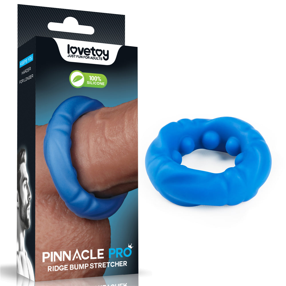 Pinnacle Pro Ridge Bump Stretcher - Blue Cock Ring - Just for you desires