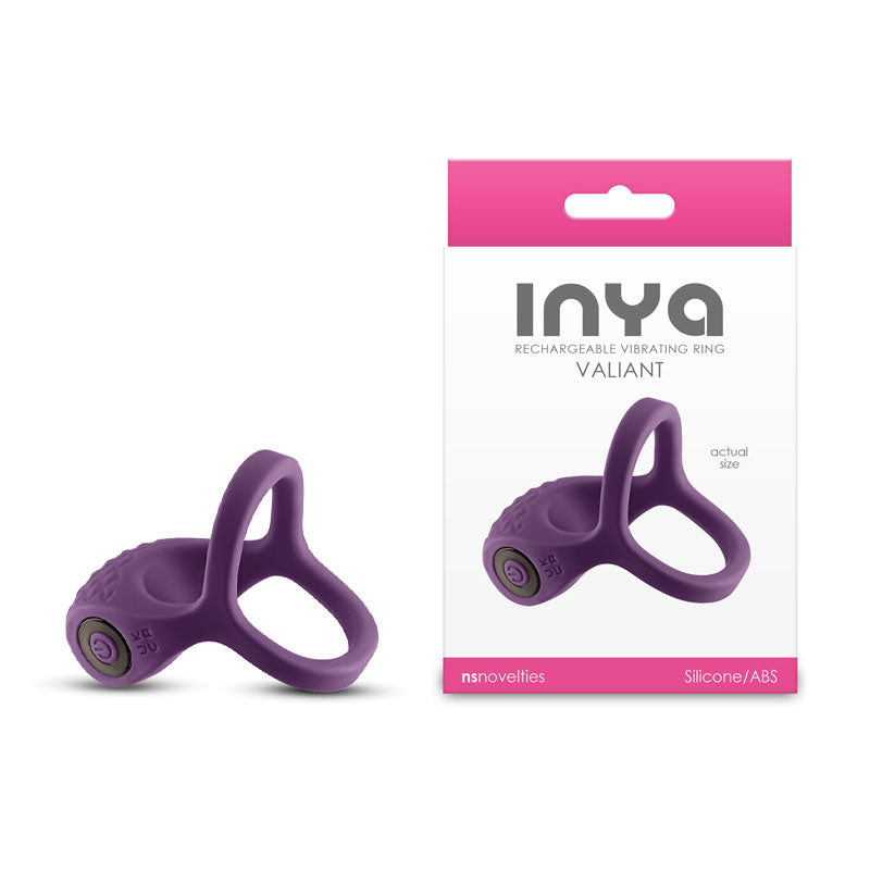 INYA Valiant - Berry - Purple USB Rechargeable Vibrating Cock Ring - Just for you desires