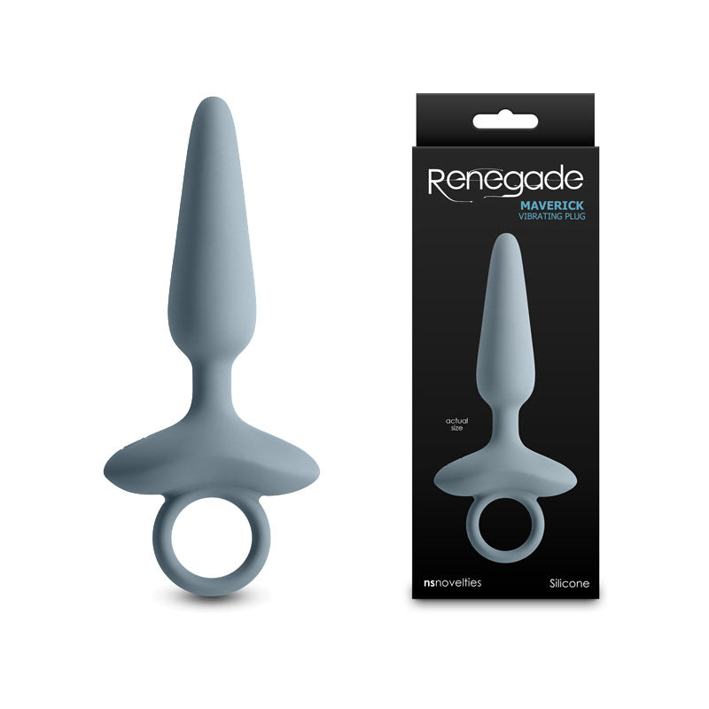 Renegade Maverick - Grey - Grey 15 cm USB Rechargeable Vibrating Butt Plug - Just for you desires