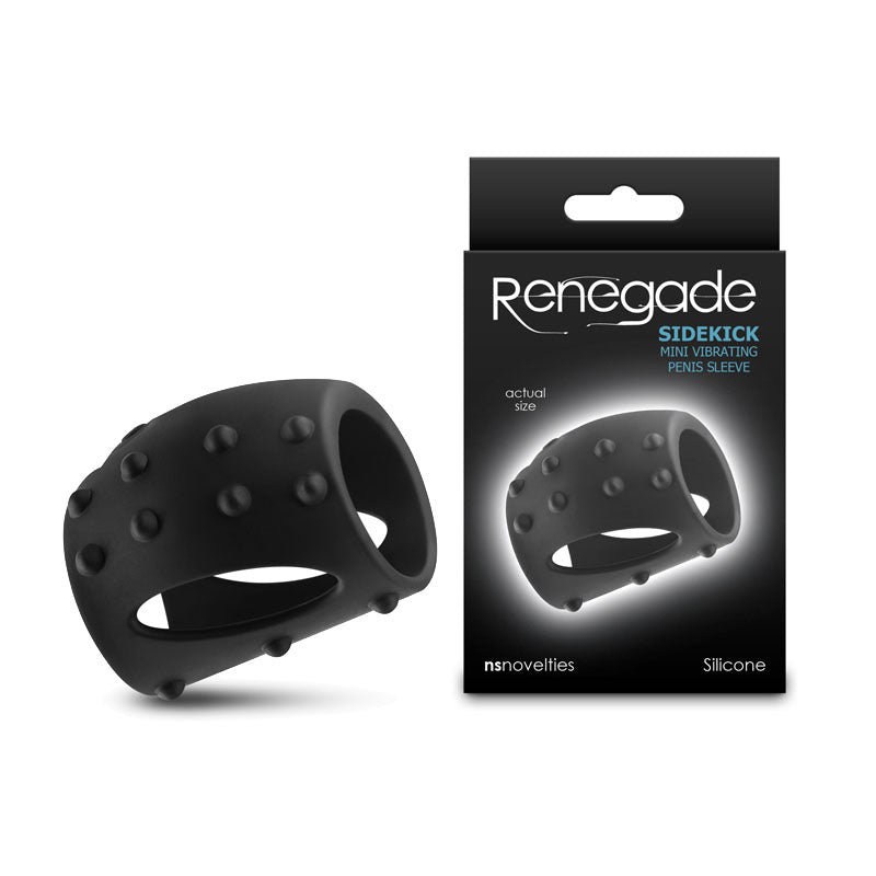 Renegade Sidekick - Black - Black USB Rechargeable Vibrating Penis Cage - Just for you desires