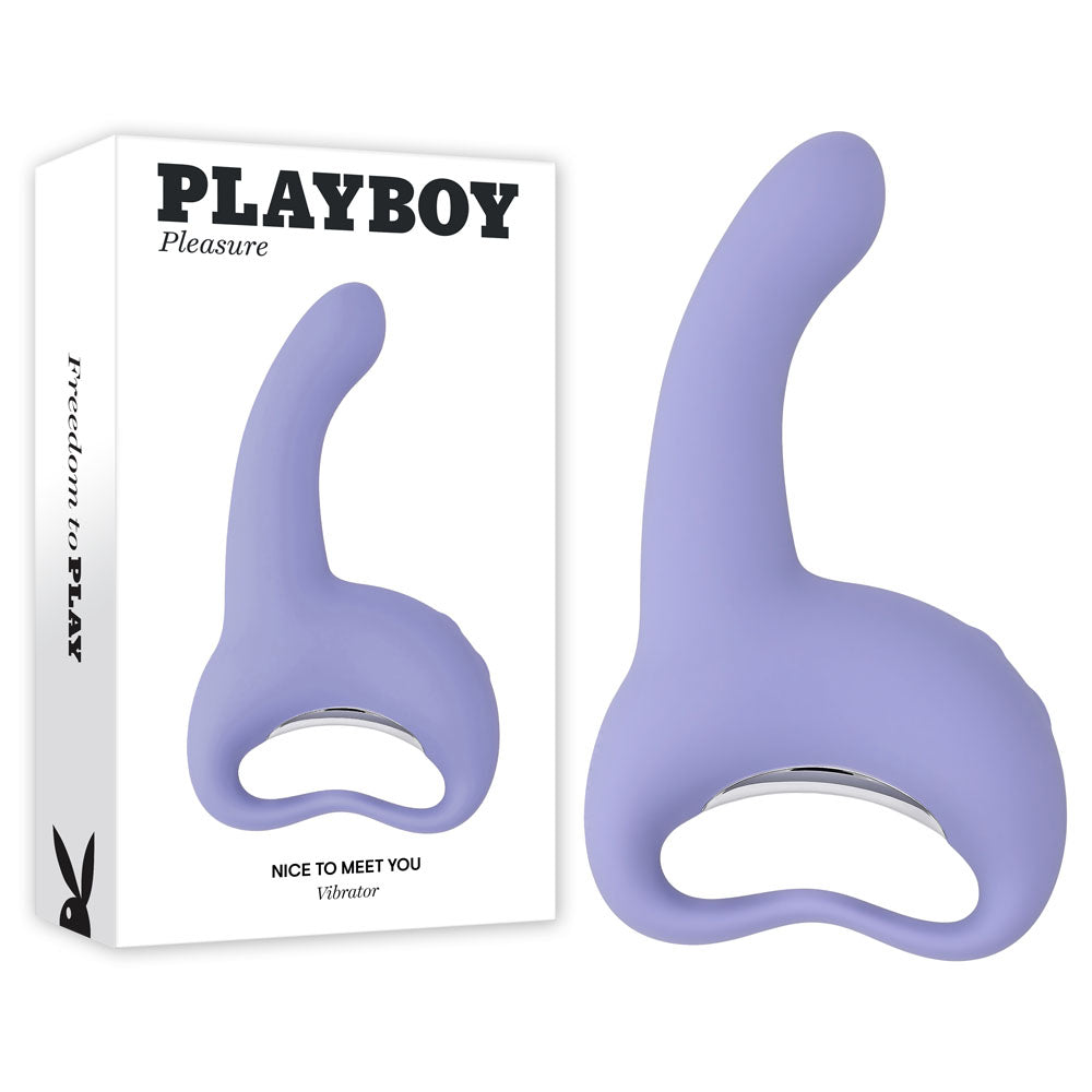 Playboy Pleasure NICE TO MEET YOU - Purple 19.5 cm USB Rechargeable Vibrator - Just for you desires