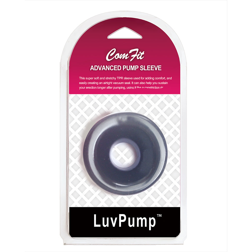LuvPump ComFit Silicone Sleeve - Black - Black Universal Penis Pump Sleeve - Just for you desires