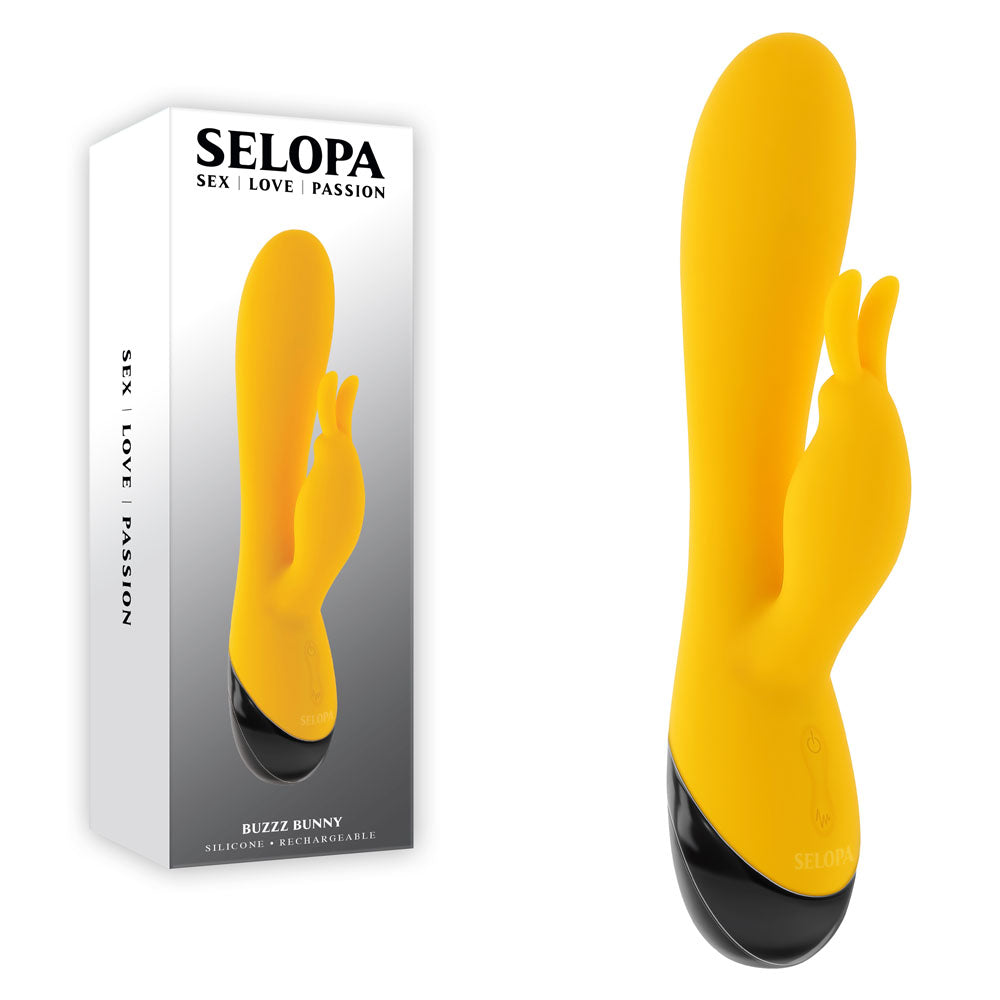 Selopa BUZZZ BUNNY - Yellow 19.7 cm USB Rechargeable Rabbit Vibrator - Just for you desires