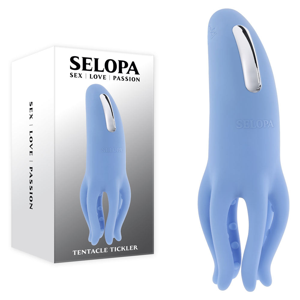 Selopa TENTACLE TICKLER - Blue USB Rechargeable Vibrating Stimulator - Just for you desires