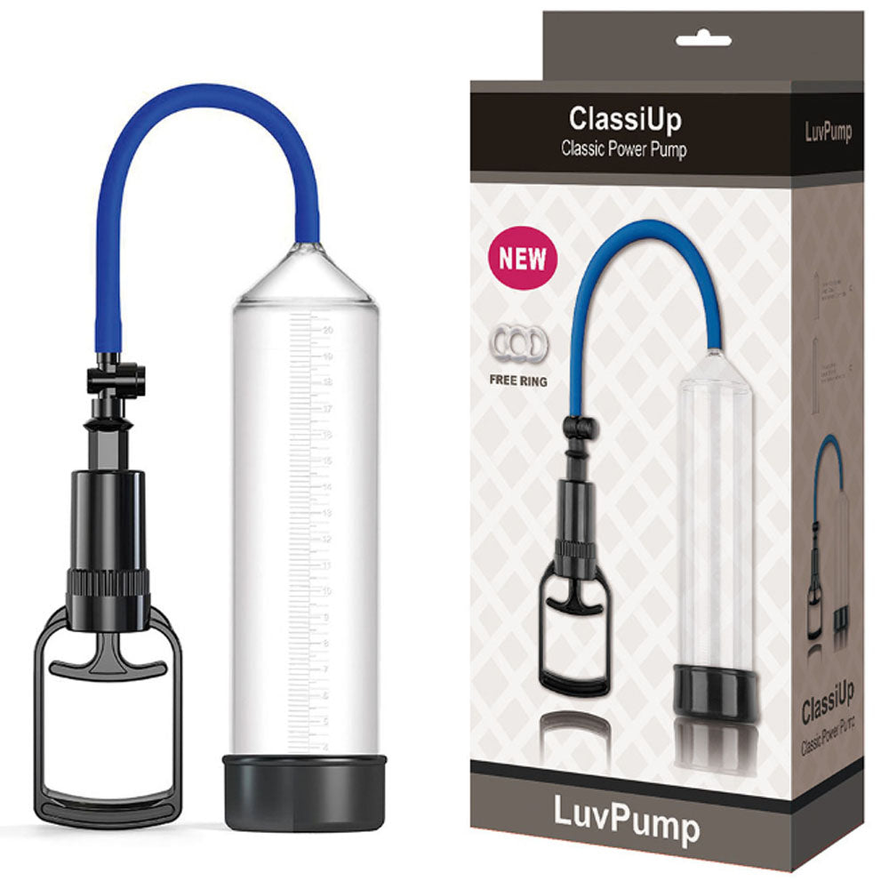 LuvPump ClassiUp Classic Power Pump - Large - Clear Penis Pump - Just for you desires
