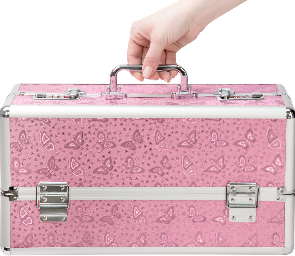 Lockable Large Vibrator Case Pink - Just for you desires