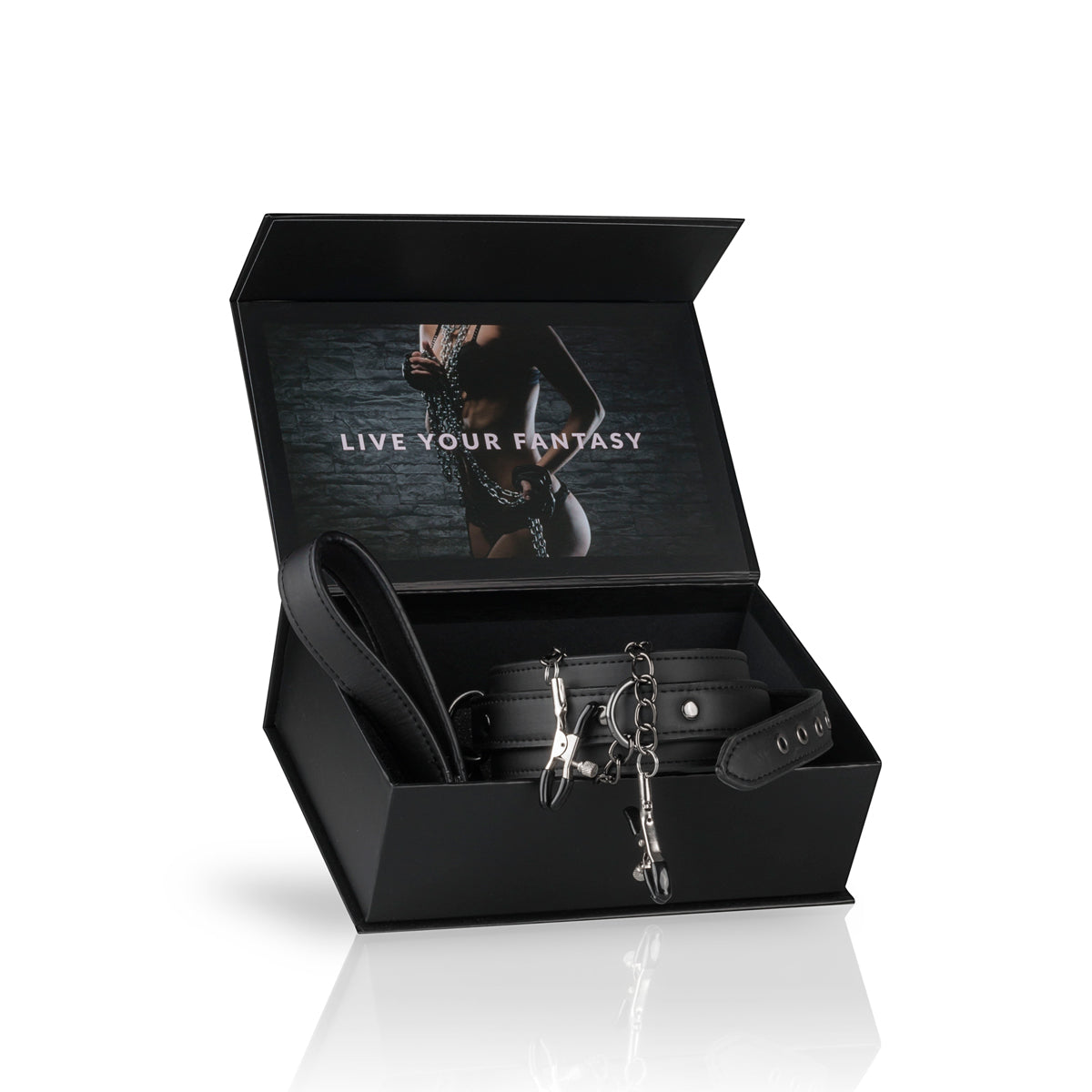 Collar With Nipple Chains - Just for you desires