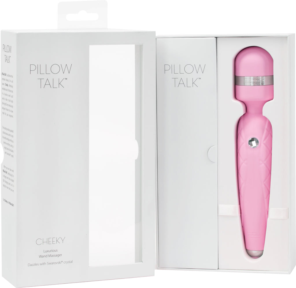 Pillow Talk Cheeky Wand Vibe With Swarovski Crystal Pink - Just for you desires