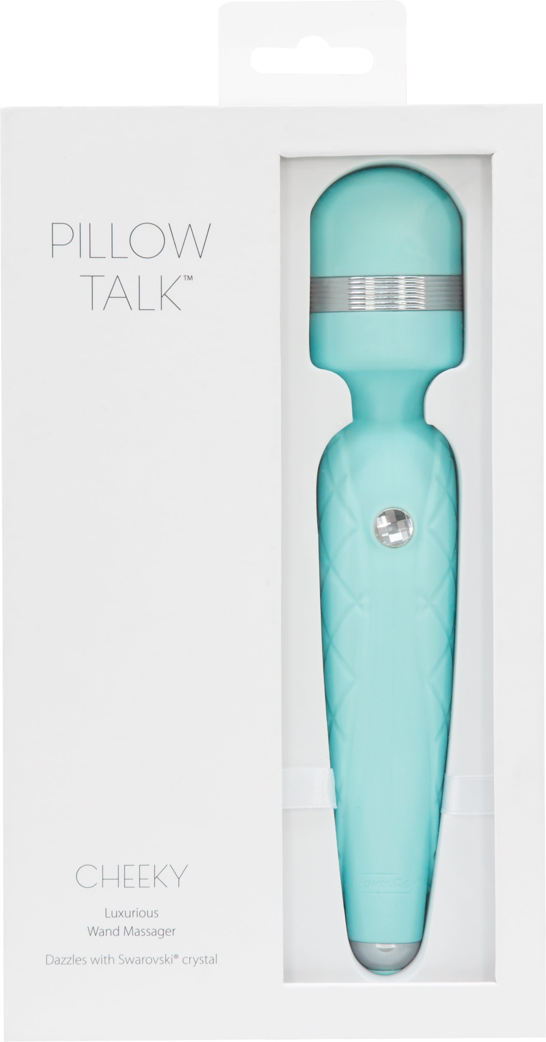Pillow Talk Cheeky Wand Vibe With Swarovski Crystal Teal - Just for you desires
