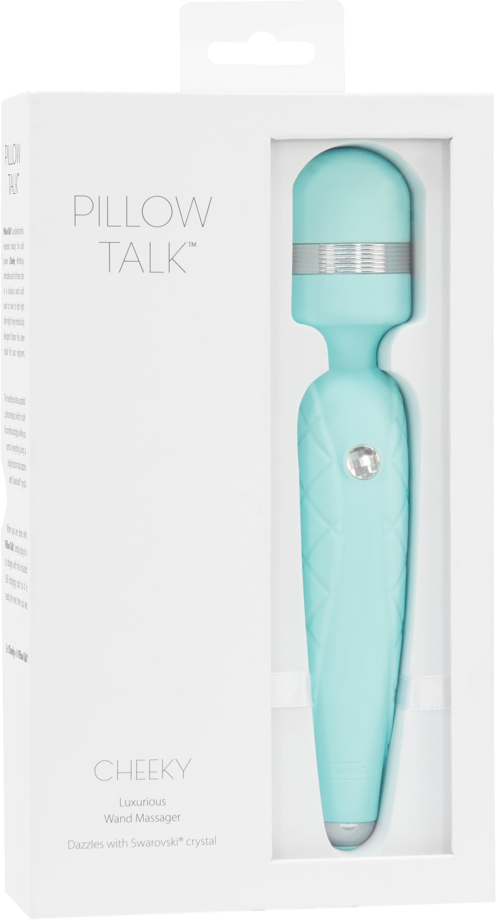 Pillow Talk Cheeky Wand Vibe With Swarovski Crystal Teal - Just for you desires