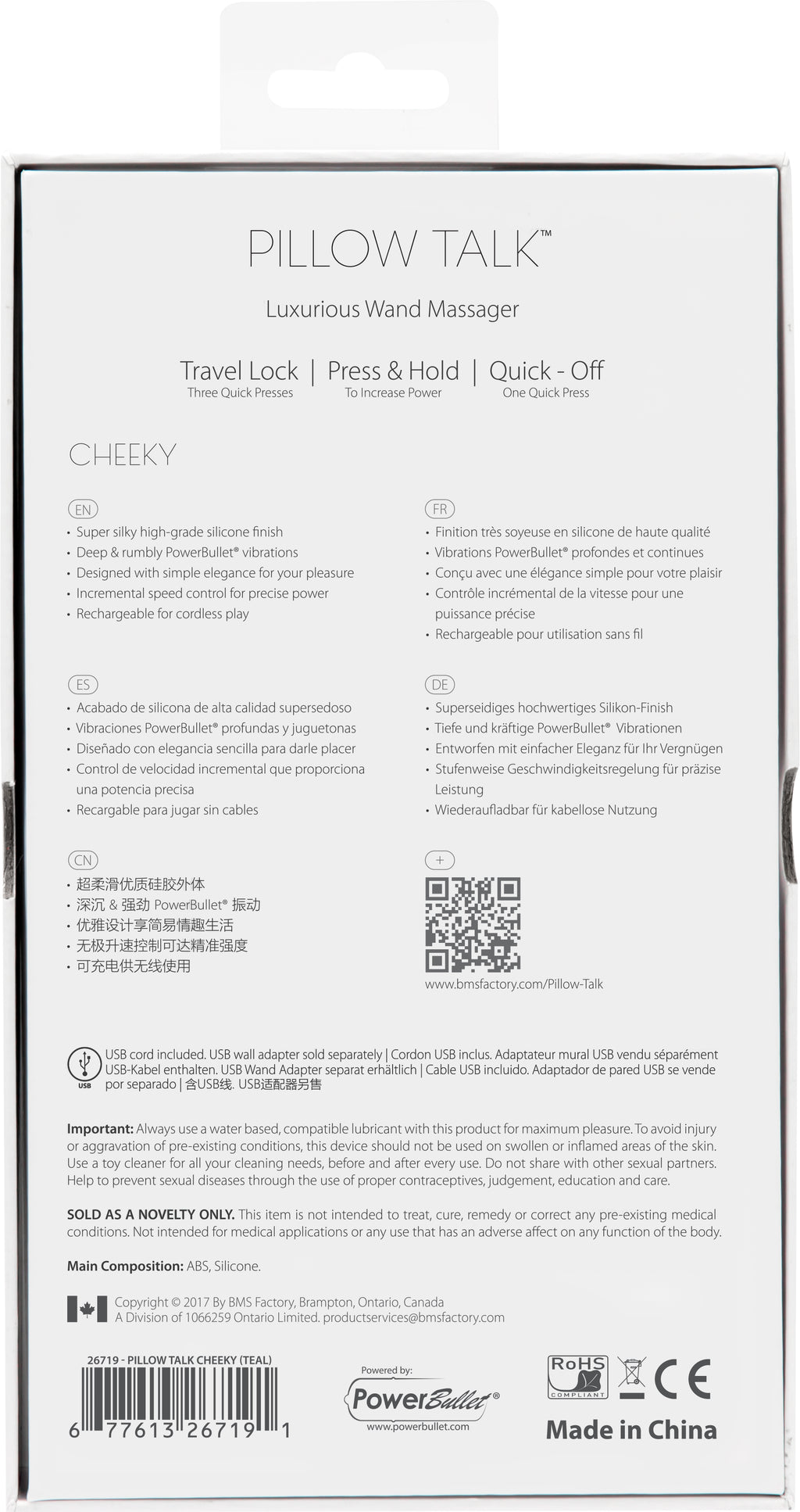 Pillow Talk Cheeky Wand Vibe With Swarovski Crystal Teal - Just for you desires