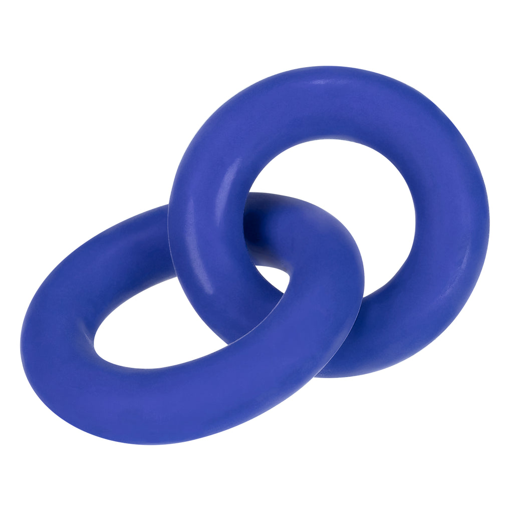 DUO Linked Cock/Ball Rings by Hunkyjunk Cobalt - Just for you desires
