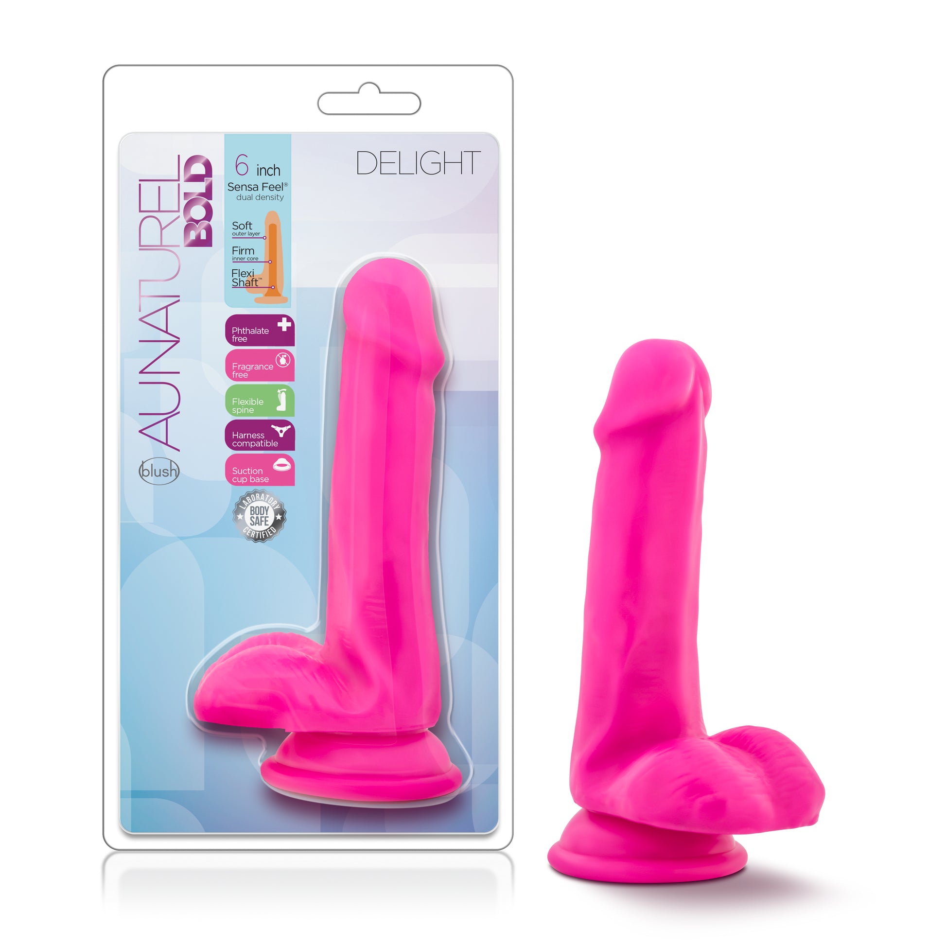 Au Naturel Bold Delight 6in Dildo Pink - Just for you desires