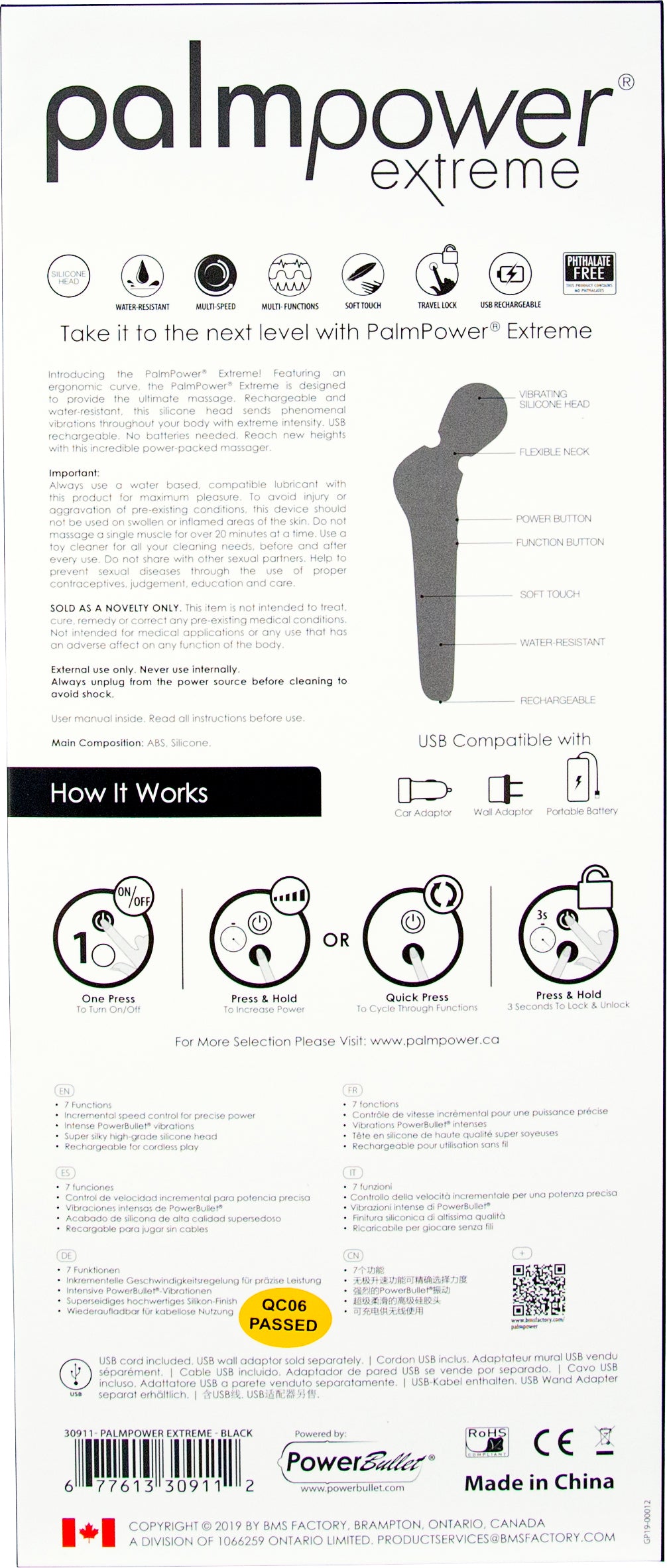 Palm Power Extreme Black - Just for you desires