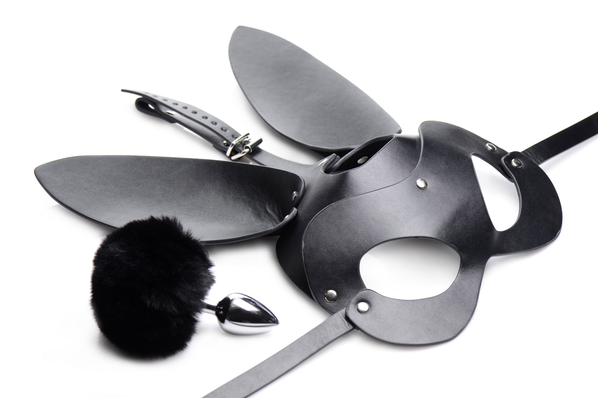 Bunny Tail Anal Plug and Mask Set - Just for you desires