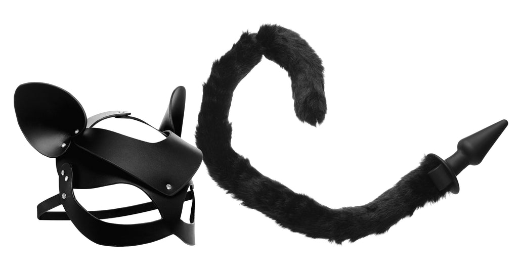 Cat Tail Anal Plug and Mask Set - Just for you desires