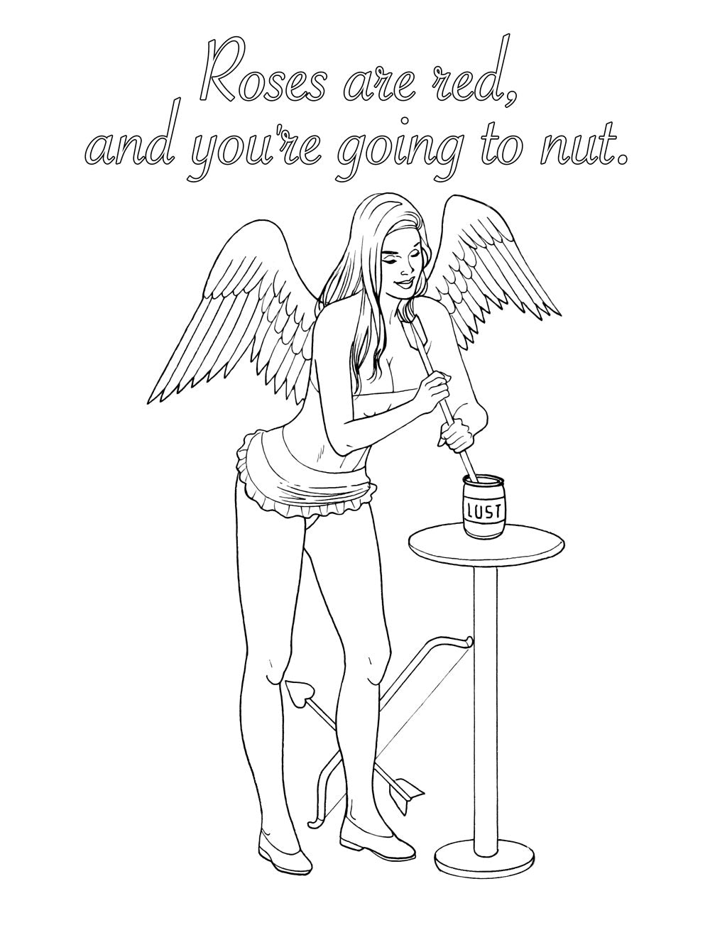 My Naughty Valentine Colouring Book - Just for you desires