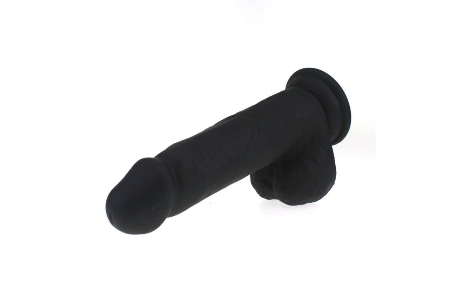 Thick Realistic Cock w Balls Black - Just for you desires