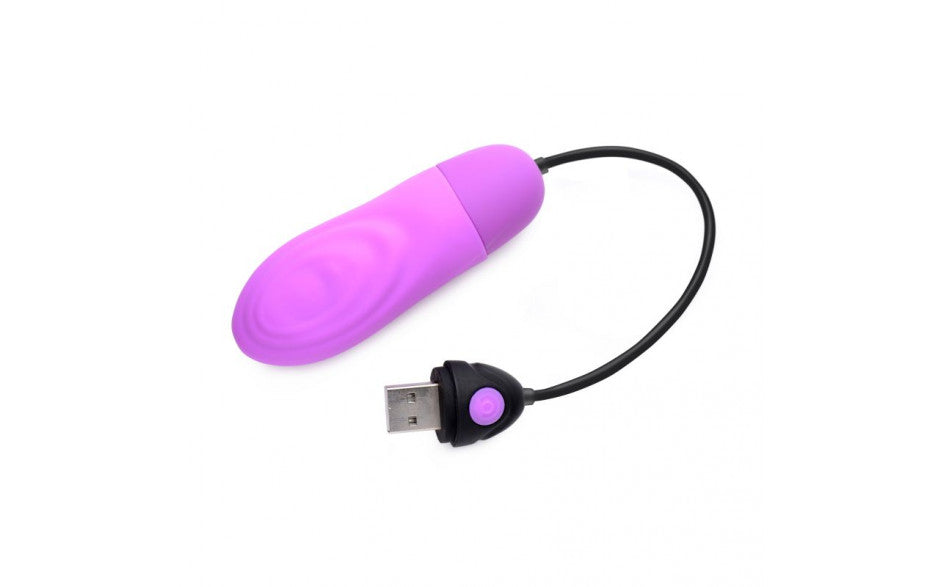 7X Pulsing Rechargeable Bullet- Purple - Just for you desires
