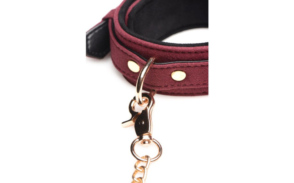 6 Pc Velvet Bondage Set Burgundy - Just for you desires