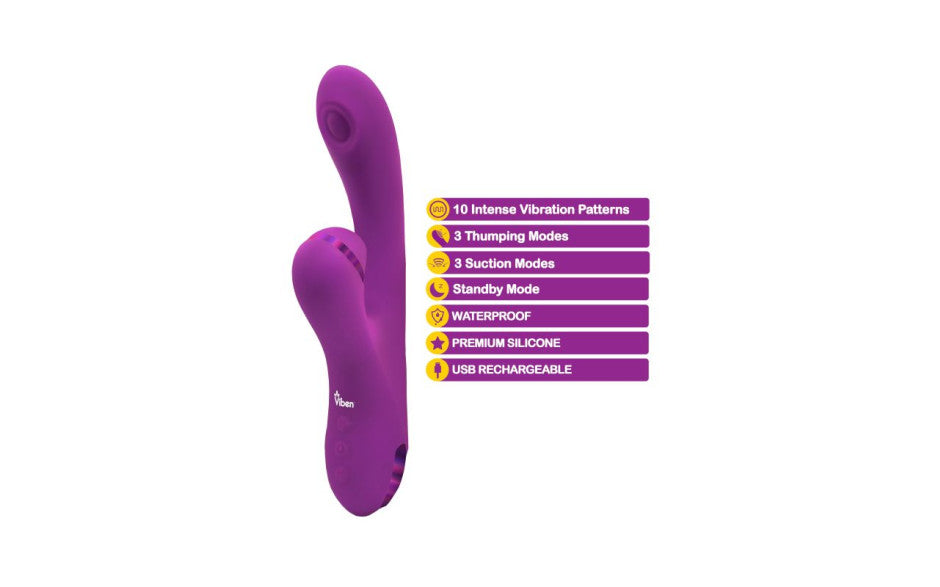 Viben Dazzle Rechargeable Thumping Rabbit Berry - Just for you desires