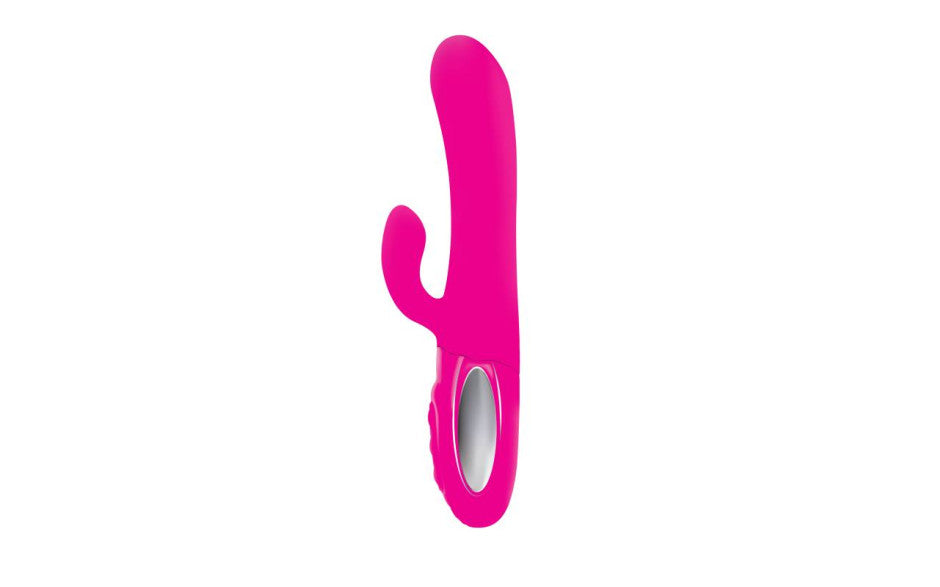 Viben Hypnotic Thrusting Rabbit Vibe w Swinging Clit Stim Hot Pink - Just for you desires