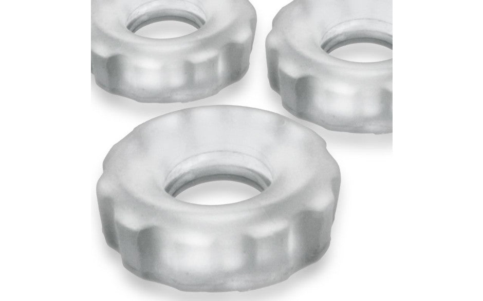 Super Hunkyjunk 3 Pc Cockrings Clear Ice - Just for you desires