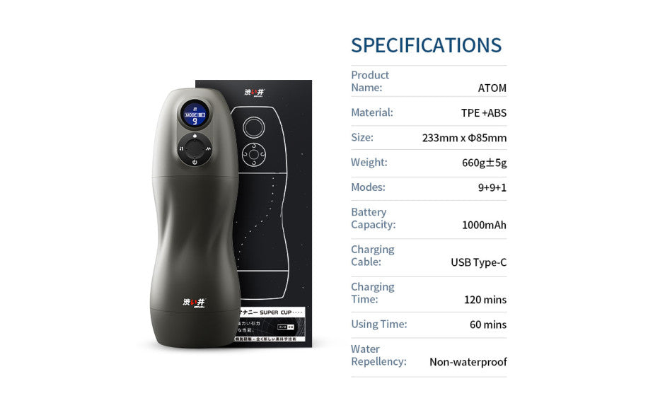 Atom Electronic Masturbator - Just for you desires