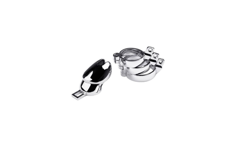 Silver Metal Chastity Cage Adjustable - Just for you desires