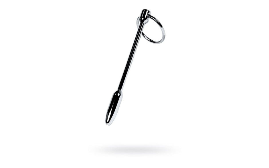 Silver Metal Urethral Plug w Ring - Just for you desires