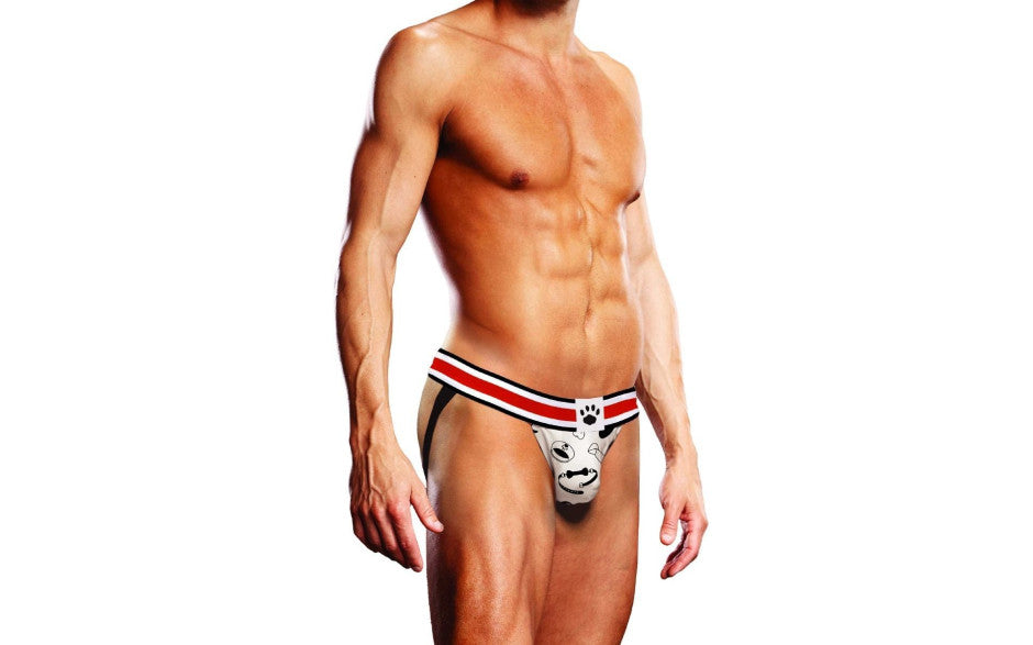 Prowler Puppie Print Jock Strap Black Red - Just for you desires