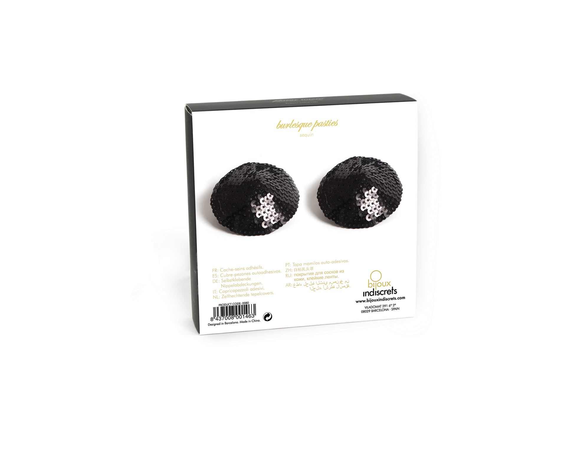 173483 - Bijoux Indiscrets Burlesque Pasties Sequin - Just for you desires