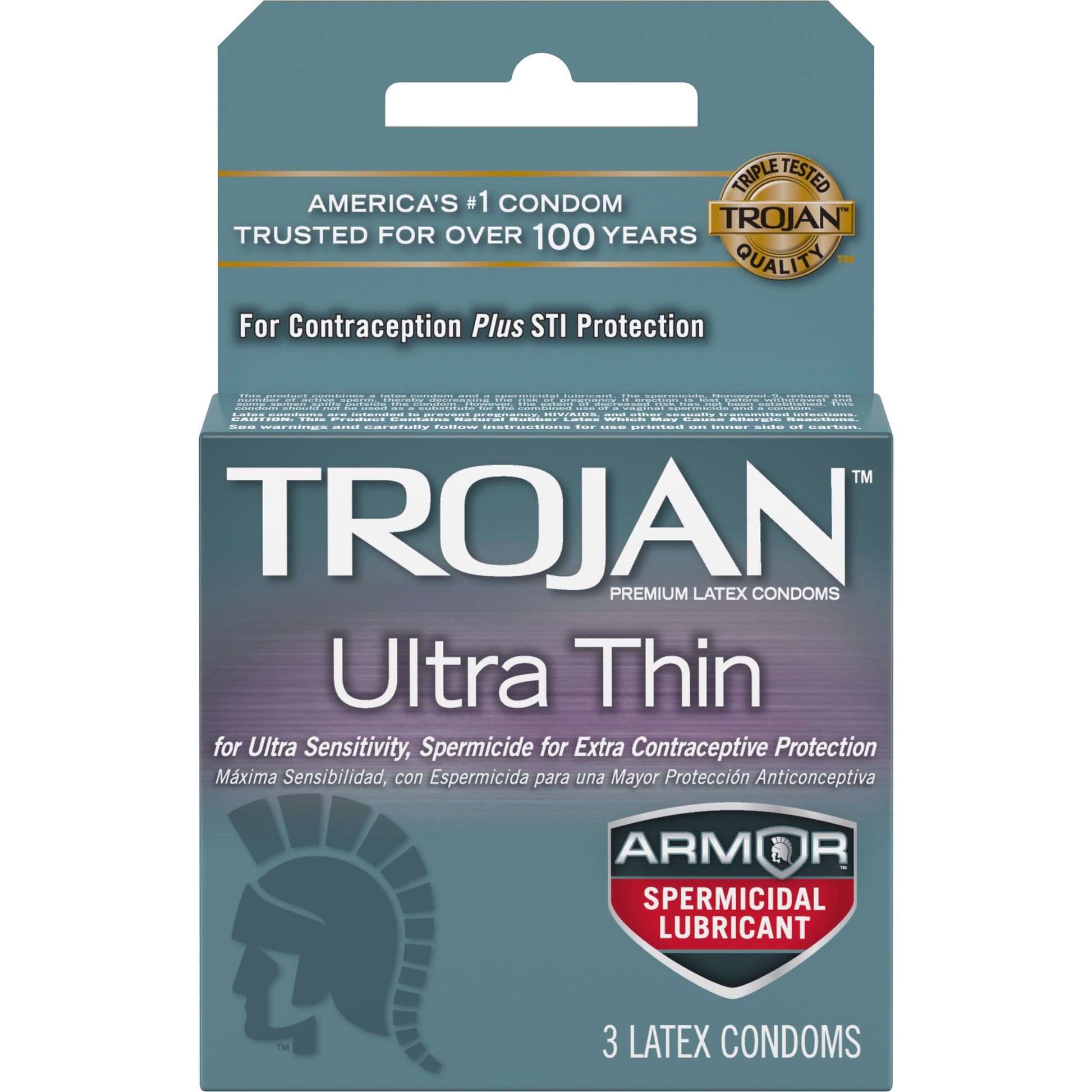 Trojan Ultra Thin Armor (Spermicidal) - Just for you desires