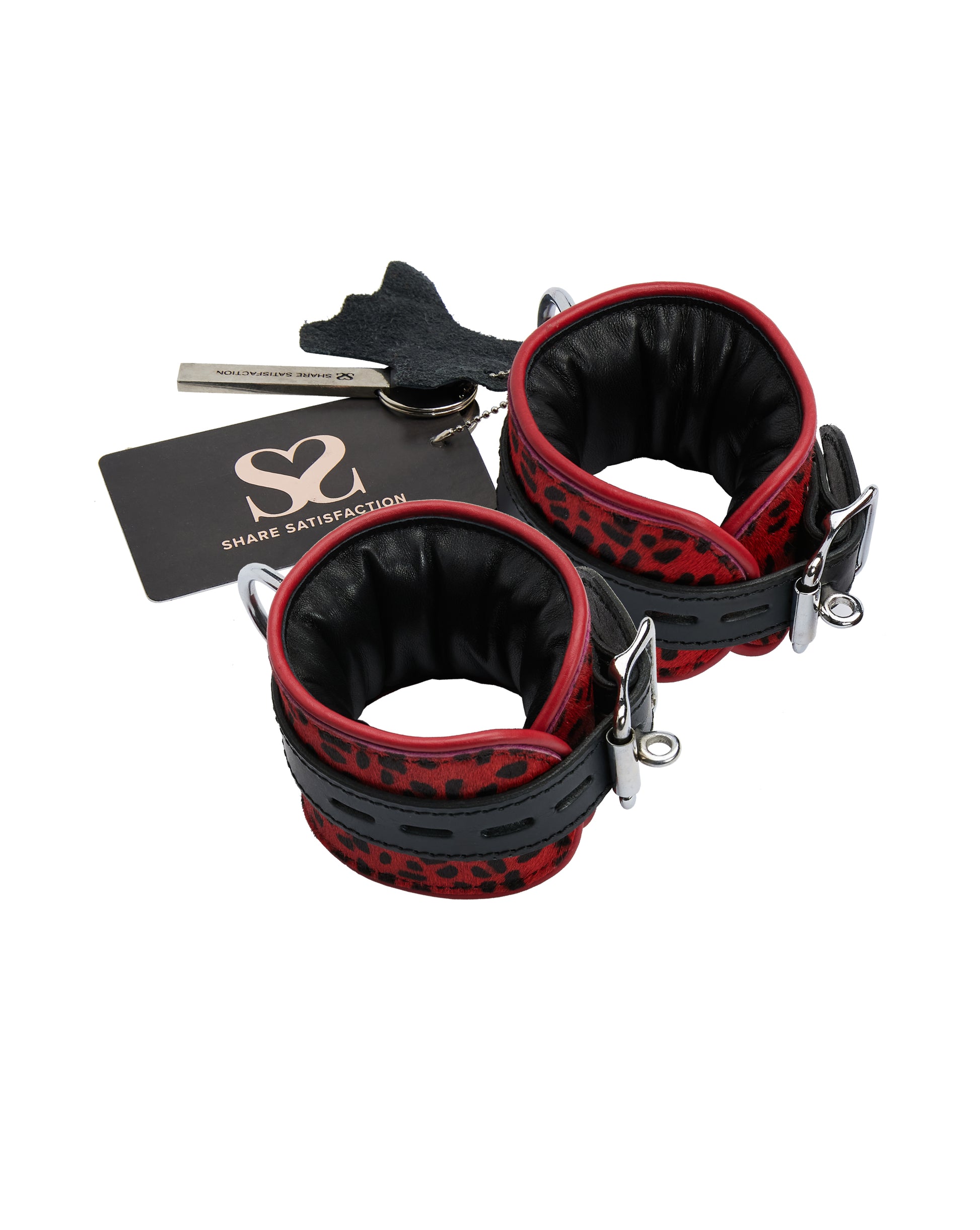 245356 - Bound X Leopard Print Hair-On Leather Cuffs - Just for you desires