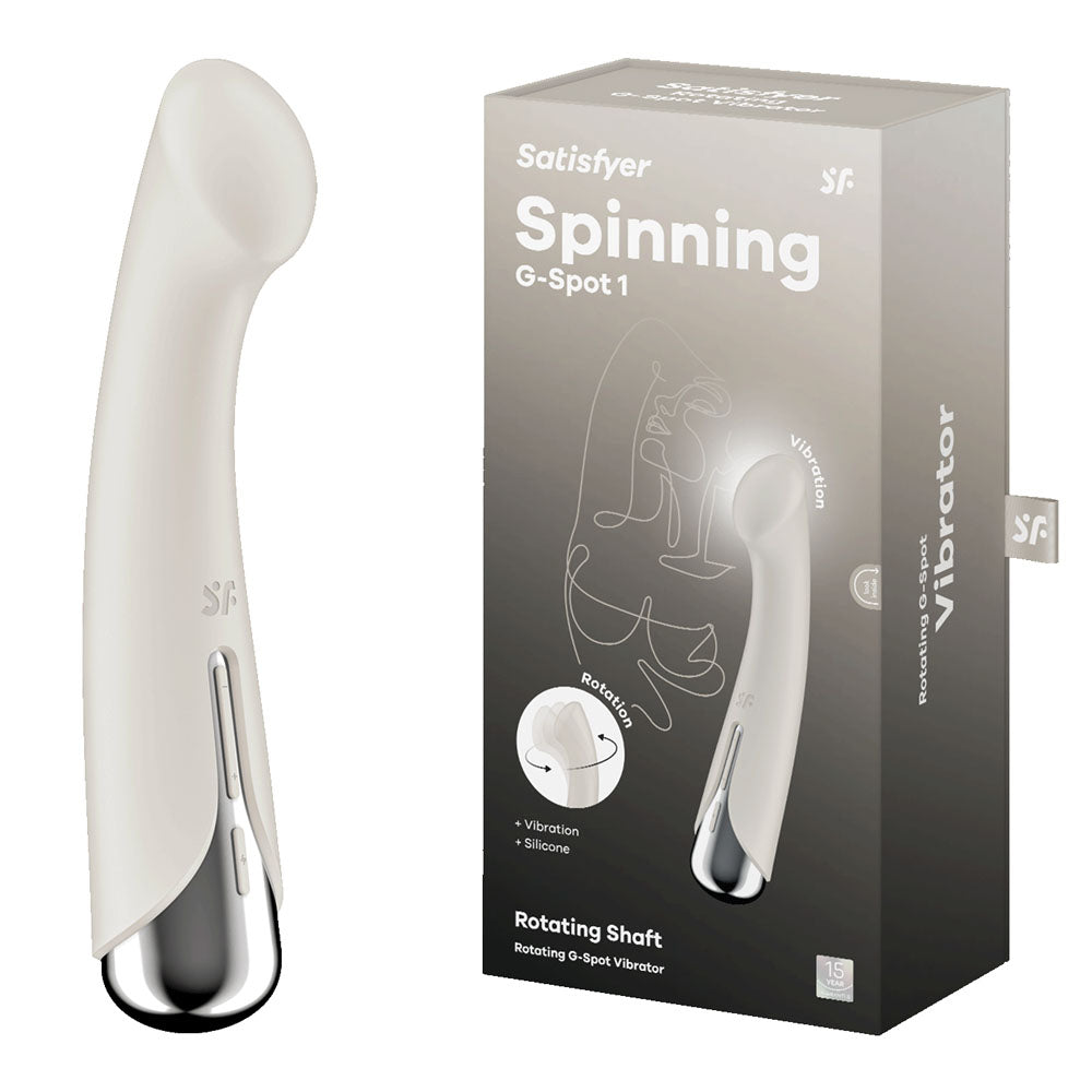 Satisfyer Spinning G-Spot 1 - Beige - Beige 16.5 cm USB Rechargeable Rotating Vibrator - Just for you desires