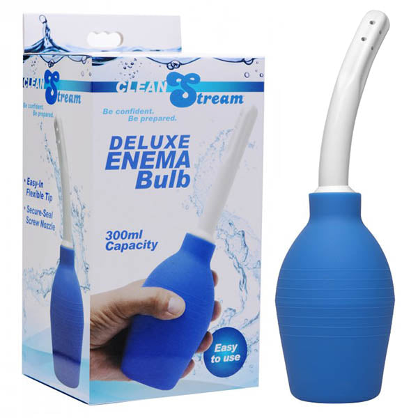 CleanStream Deluxe Enema Bulb - Blue Unisex Douche - Just for you desires