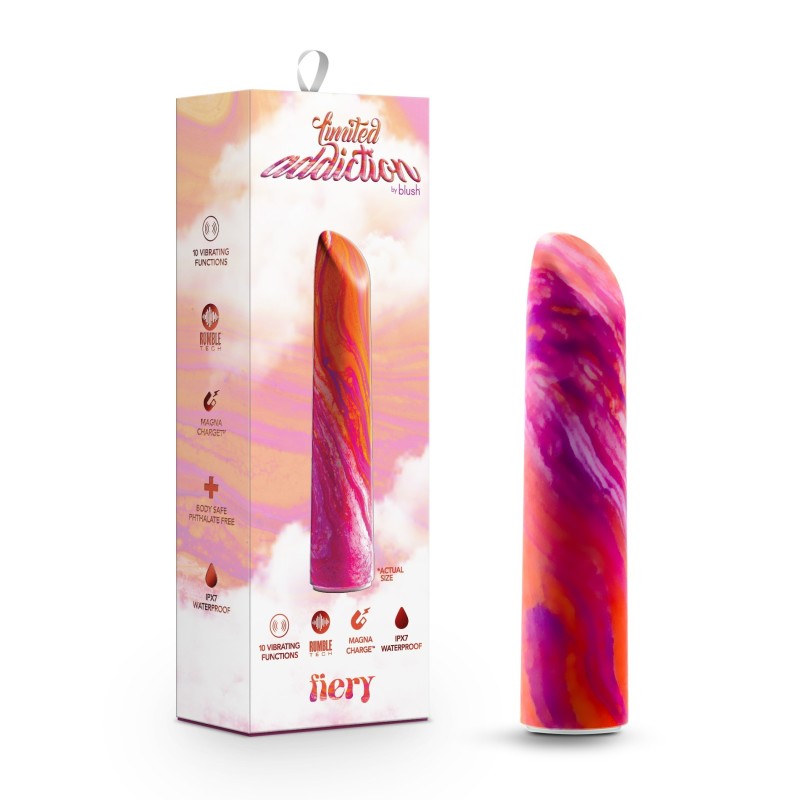 Limited Addiction Fiery - Power Vibe - Coral 10.2 cm USB Rechargeable Bullet - Just for you desires