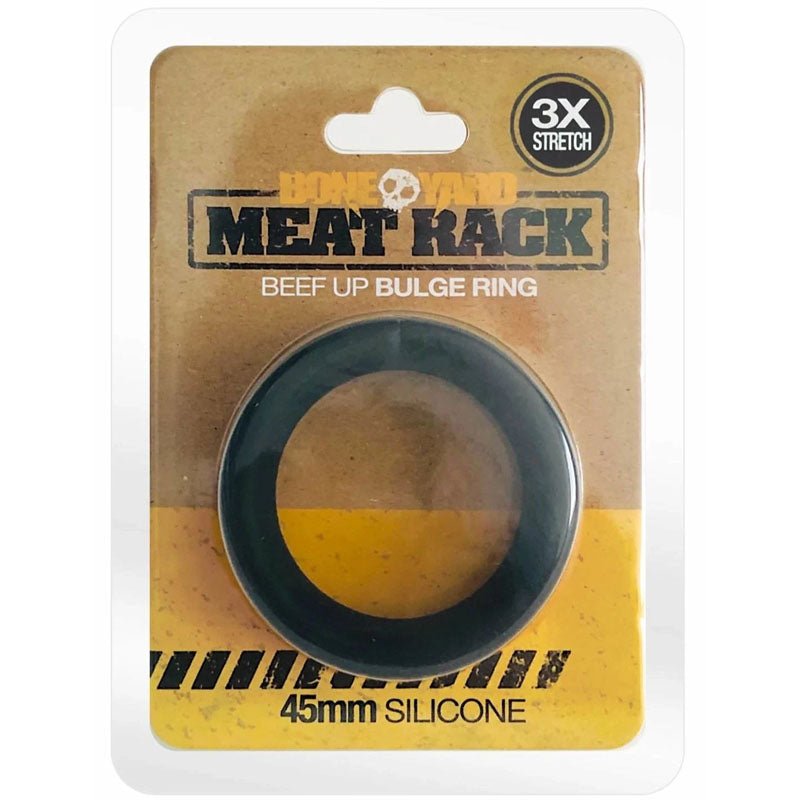 Boneyard Meat Rack Beef Up Bulge Ring Black - Black 45 mm Silicone Cock Ring - Just for you desires