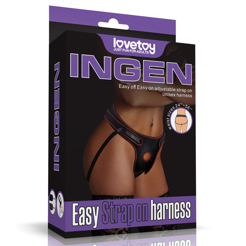 Ingen Easy Strap-On Harness - Black Adjustable Strap-On Harness (No Probe Included) - Just for you desires