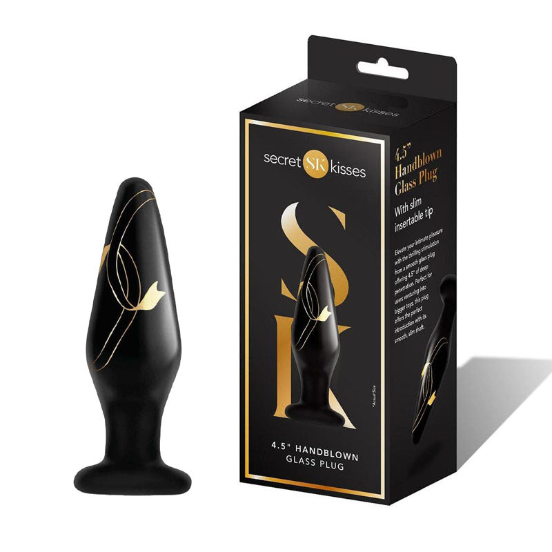 Secret Kisses 4.5'' Handblown Glass Plug - Just for you desires